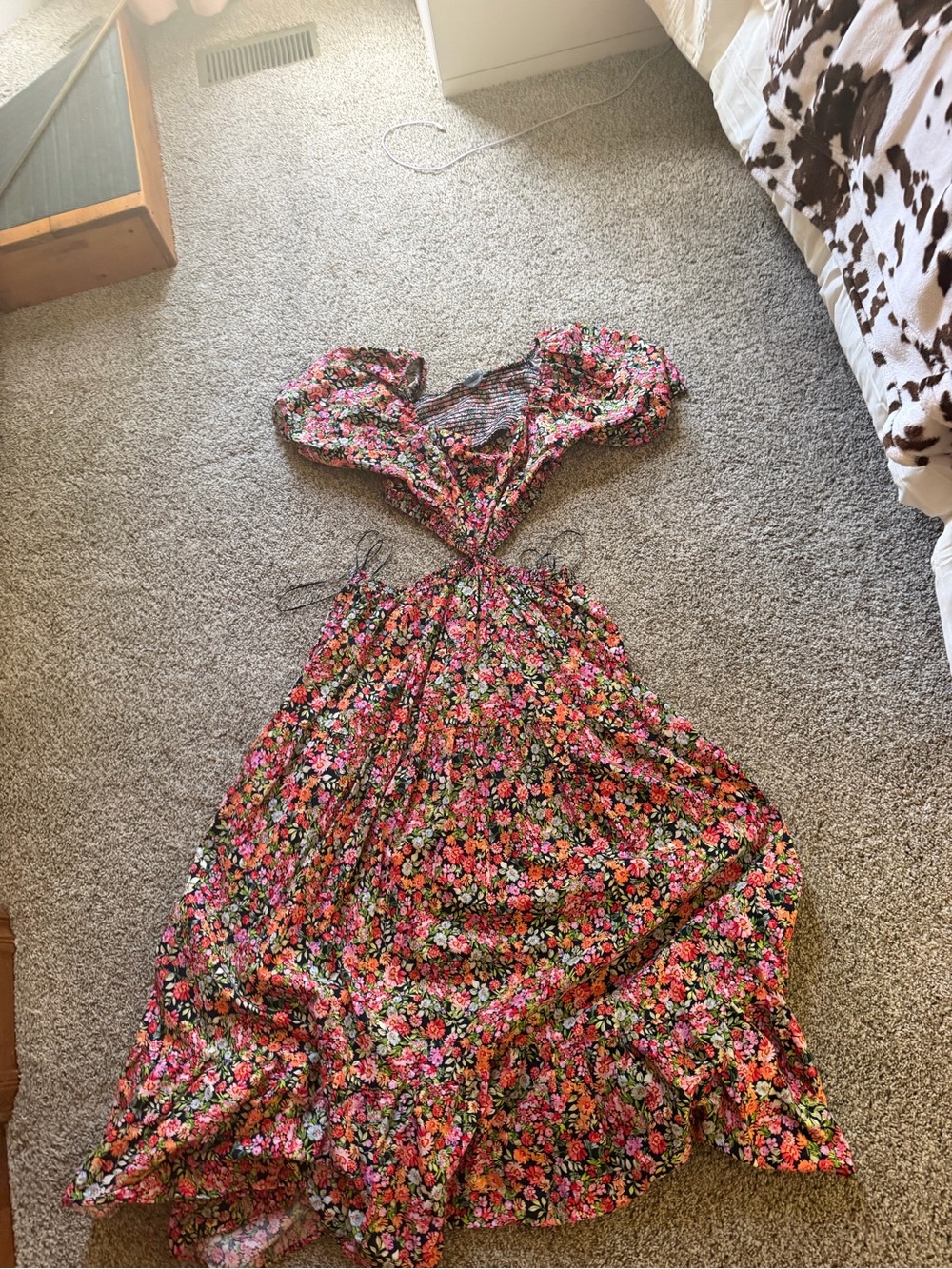 ARULA Pink Multicolor Floral Maxi Dress